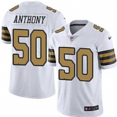 Nike Men & Women & Youth Saints 50 Stephone Anthony White Color Rush Limited Jersey,baseball caps,new era cap wholesale,wholesale hats
